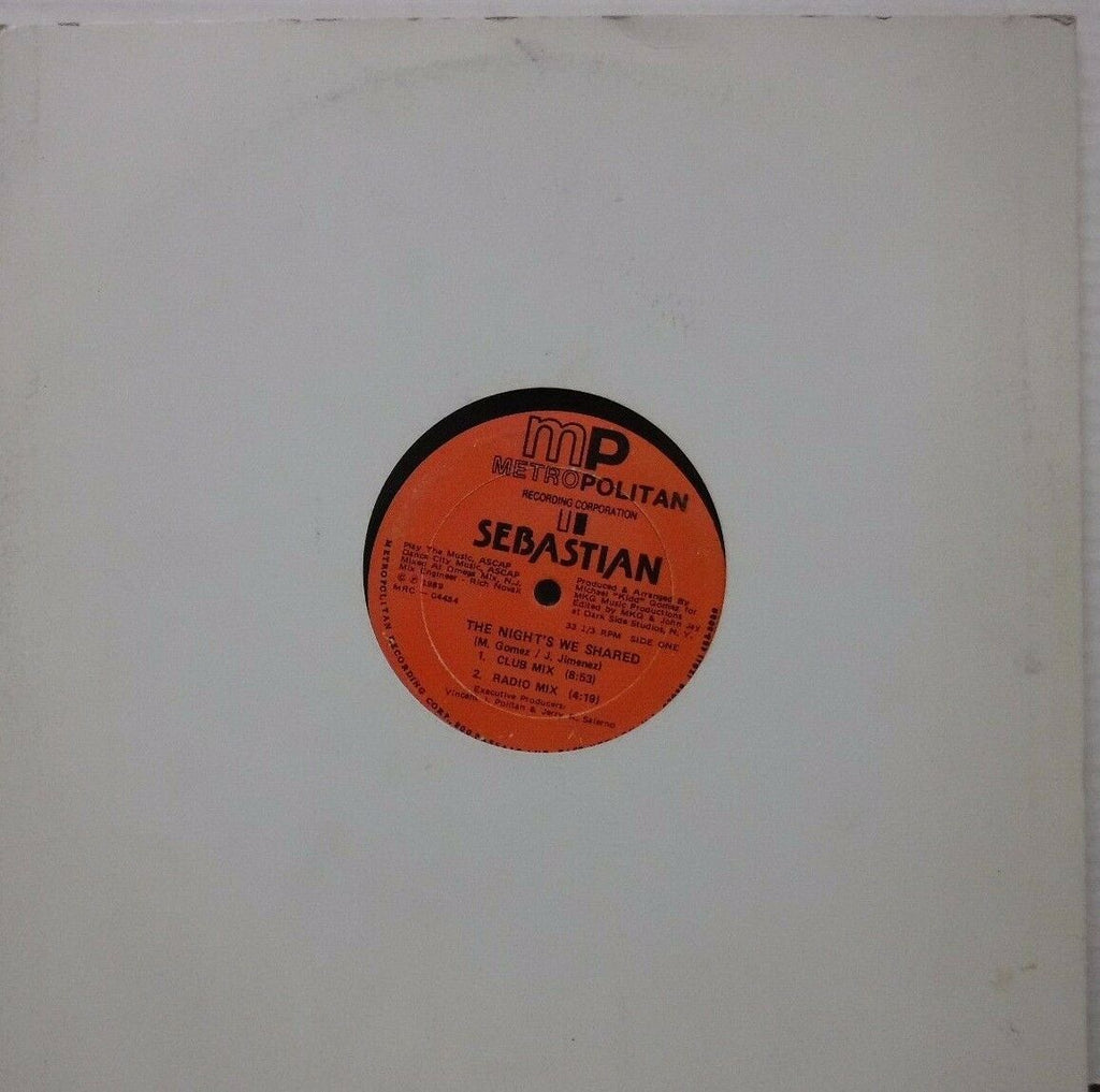 Sebastian the Night's We Shared 33RPM 1989 #04454 010717LLE#2