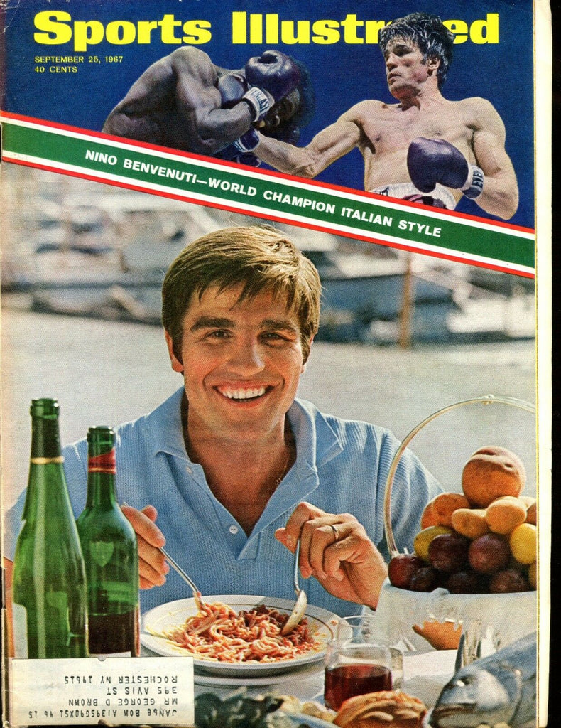 Sports Illustrated Magazine September 25 1967 Nino Benveuti VG w/ML 020817jhe