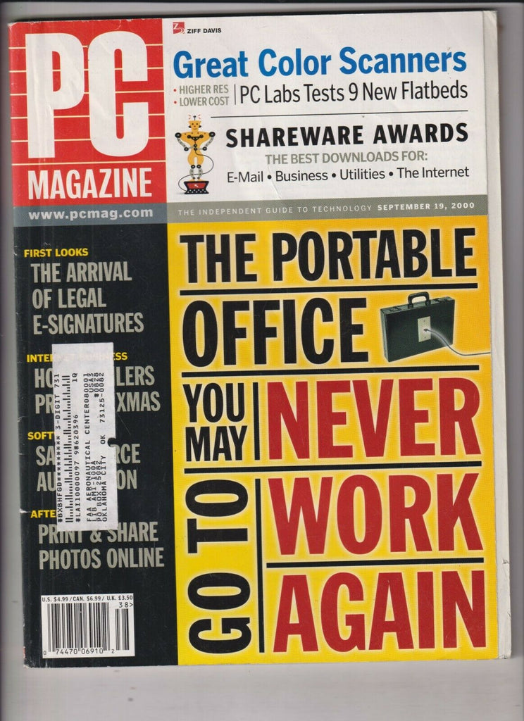 PC Mag The Portable Office & Color Scanners September 19, 2000 021920nonr