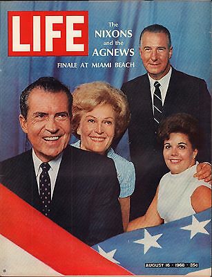 Life Magazine August 16 1968 Birthday The Nixons and the Agnews VG 050216DBE2