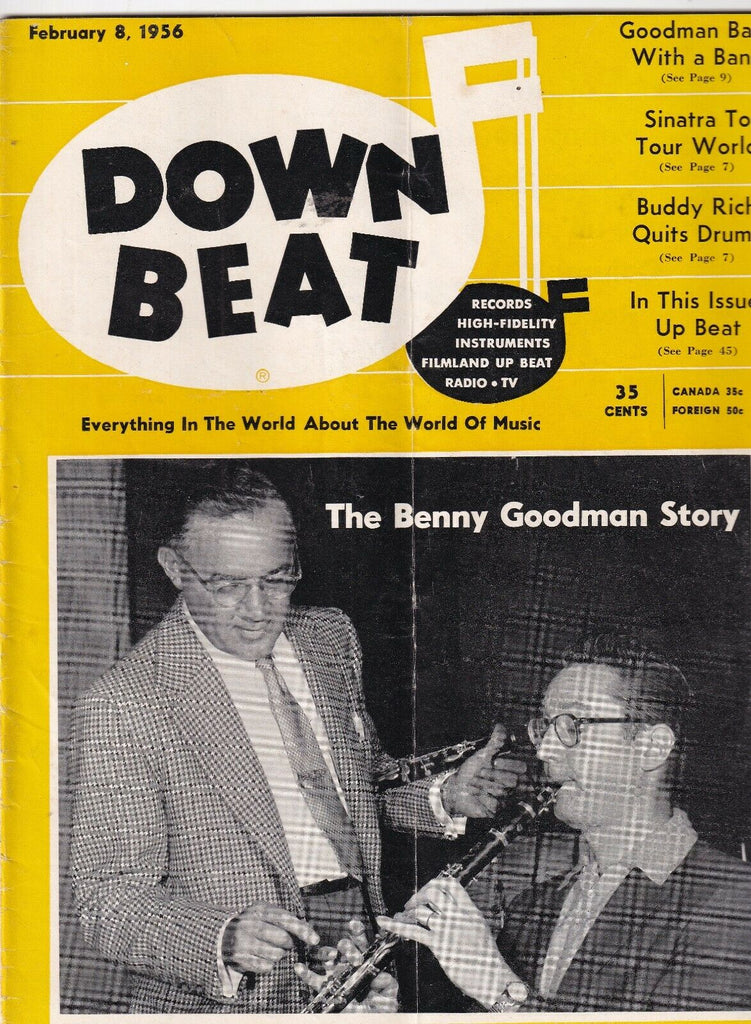 Down Beat Mag Benny Goodman Story Frank Sinatra February 8, 1956 101219nonr