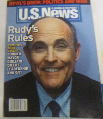 U.S. News Magazine Rudy's Rules Former Mayor October 2002 NO ML 043014R