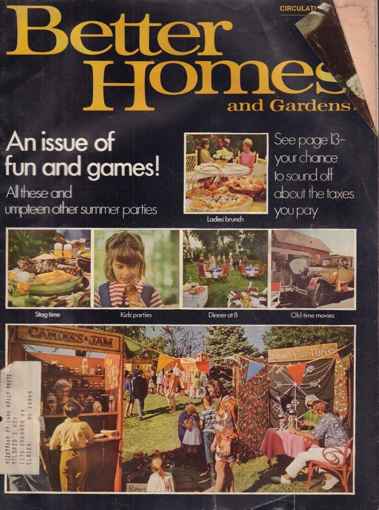 Better Homes and Gardens June 1970 An Issue of Fun and Games w/ML 011117DBE