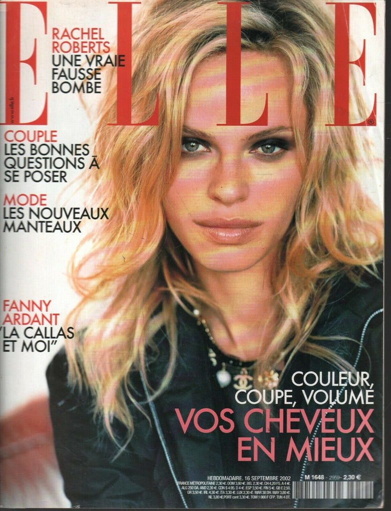 Elle French Fashion September 16 2002 Fanny Ardant Rachel Roberts 101620ame