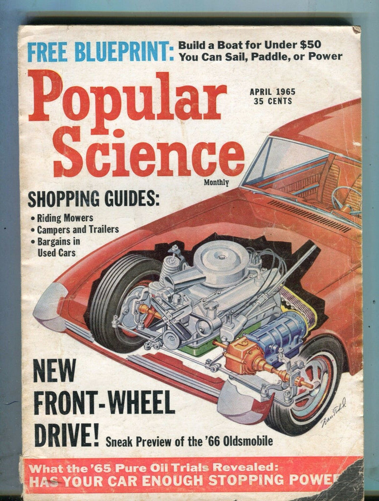 Popular Science Magazine April 1965 Front-Wheel Drive '66 Olds 062217nonjhe