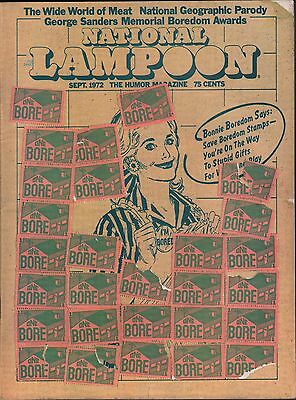 National Lampoon September 1972 Bored EX 122915DBE
