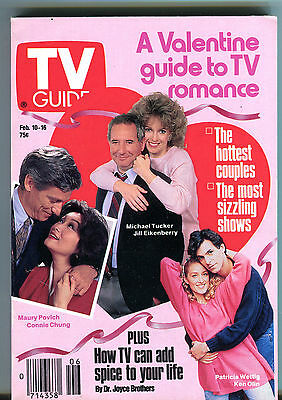 TV Guide Feb. 10-16 1990 Valentine Guide To TV Romance EX 011516jhe