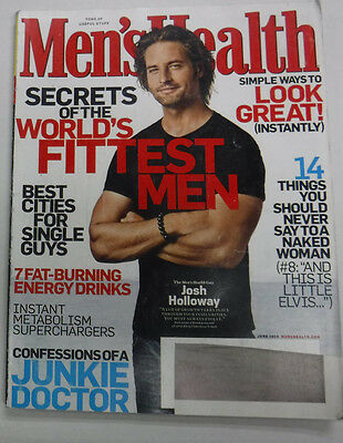 Men's Health Magazine Josh Holloway & Junkie Doctor June 2010 VN 081715R