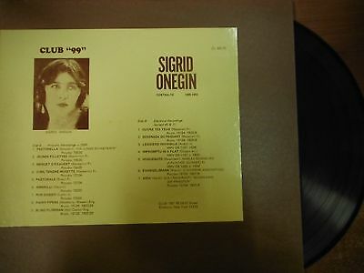 33 RPM Vinyl Sigrid Onegin Club 99 Records CL9928 022715SM