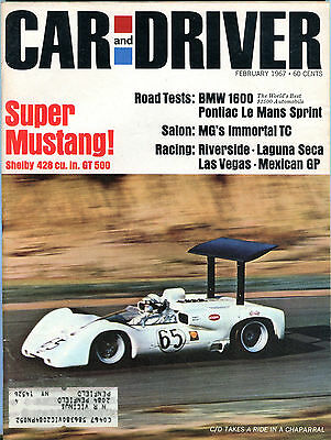 Car and Driver Magazine February 1967 Super Mustang! EX 041416jhe