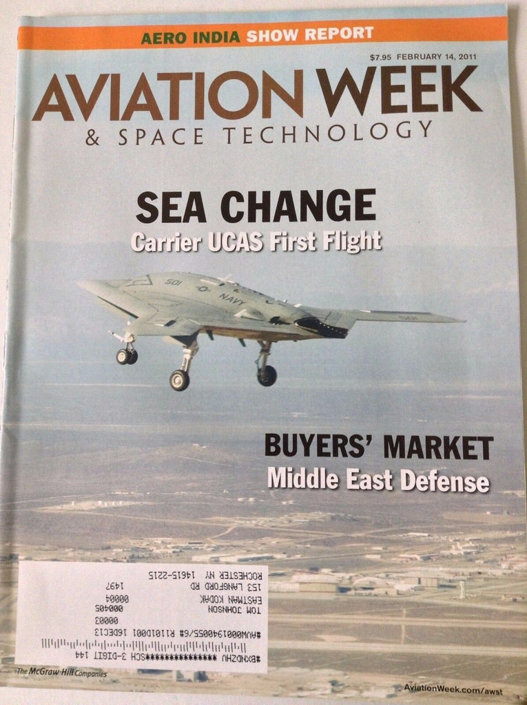 Aviation Week Magazine Carrier UCAS First Flight February 14, 2011 051617nonrh