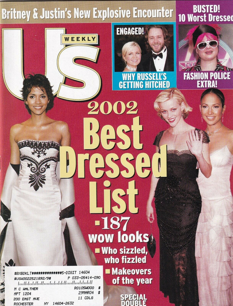 Us Weekly Mag 2002 Best Dressed List Reese Witherspoon Dec/Jan 2013 102219nonr