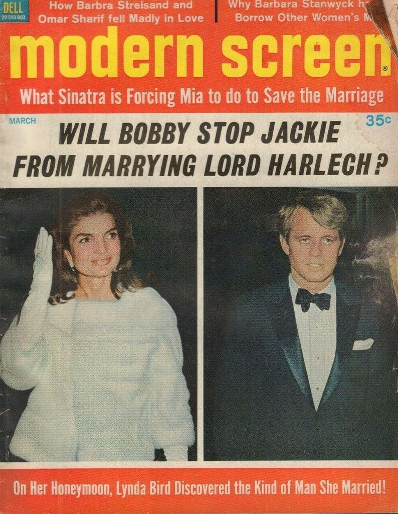 Modern Screen March 1968 Jackie Kennedy Lynda Bird Barbra Streisand 02 ...