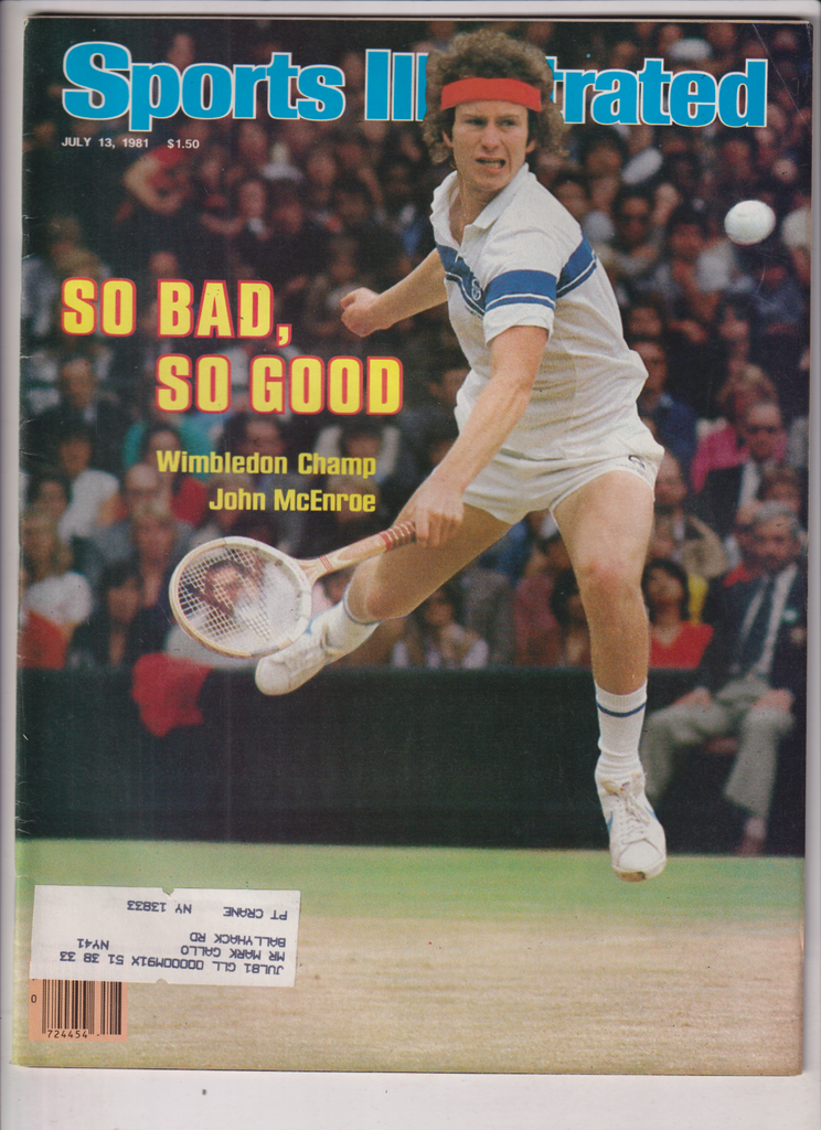 Sports Illustrated Mag John McEnroe July 13, 1981 011120nonr
