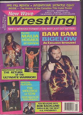 New Wave Wrestling November 1995 Bam Bam Bigelow, Malia Hosaka VG 050616DBE