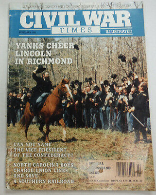 Civil War Times Magazine Yanks Cheer Lincoln In Richmond February 1991 071715R