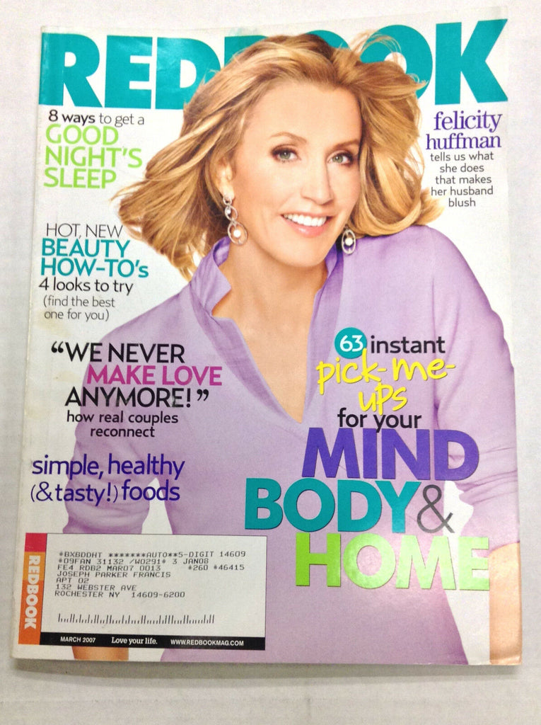 Redbook Magazine Felicity Huffman Mind Body & Home March 2007 020117RH
