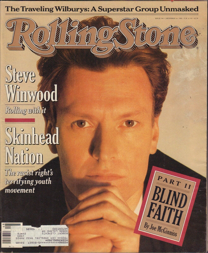 Rolling Stone December 1 1988 Steve Winwood, Joe McGinniss w/ML VG 122816DBE