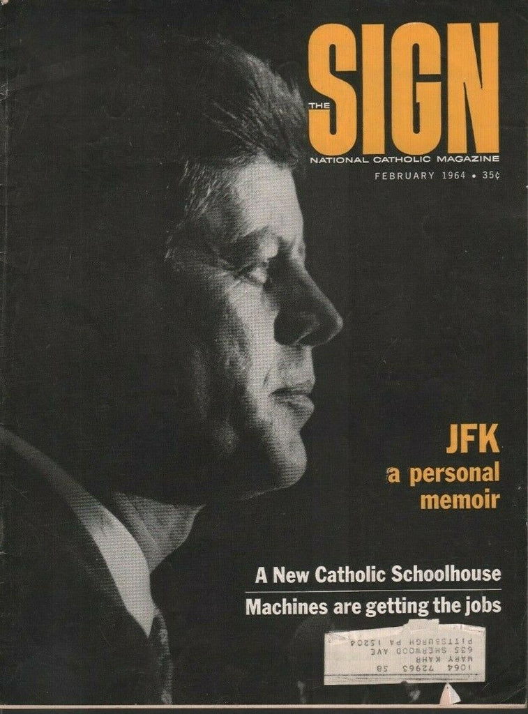 the Sign National Catholic Magazine February 1964 John F Kennedy w/ML 061919DBE