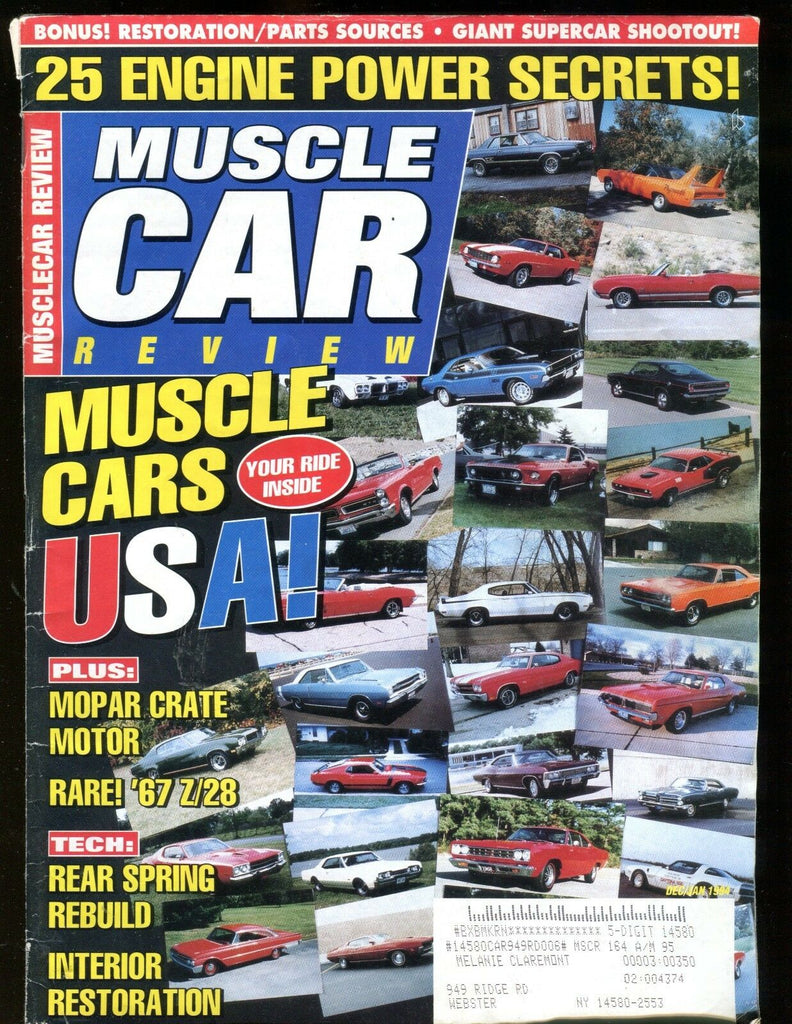 Muscle Car Review Magazine Dec/Jan 1994 EX w/ML 012017jhe