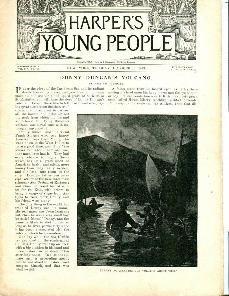 Harper's Young People Magazine October 10 1893 Donny Duncan ACC 042417nonjhe