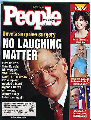 People Magazine January 31 2000 David Letterman Marie Osmond EX 012016jhe
