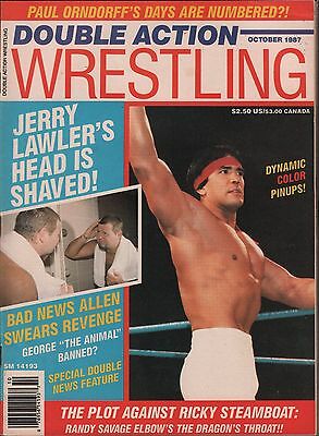 Double Action Wrestling October 1987 Jerry Lawler, The Animal VG 012016DBE