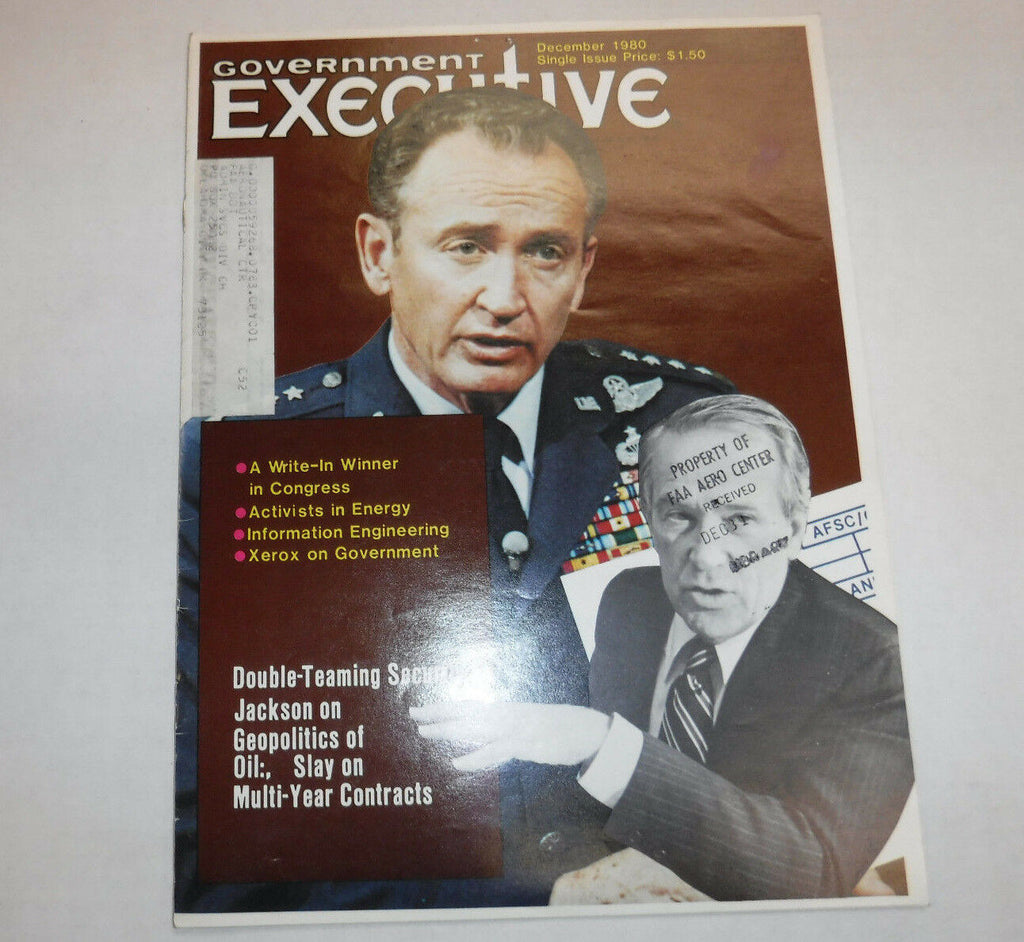 Government Executive Magazine Jackson On Geopolitics December 1980 FAA 110216R
