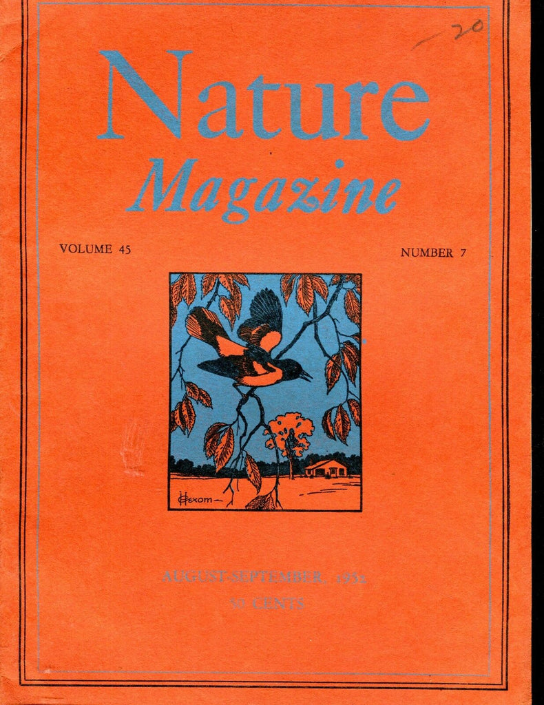 Nature Magazine August/September 1952 Bird EX ML On Back 011217jhe