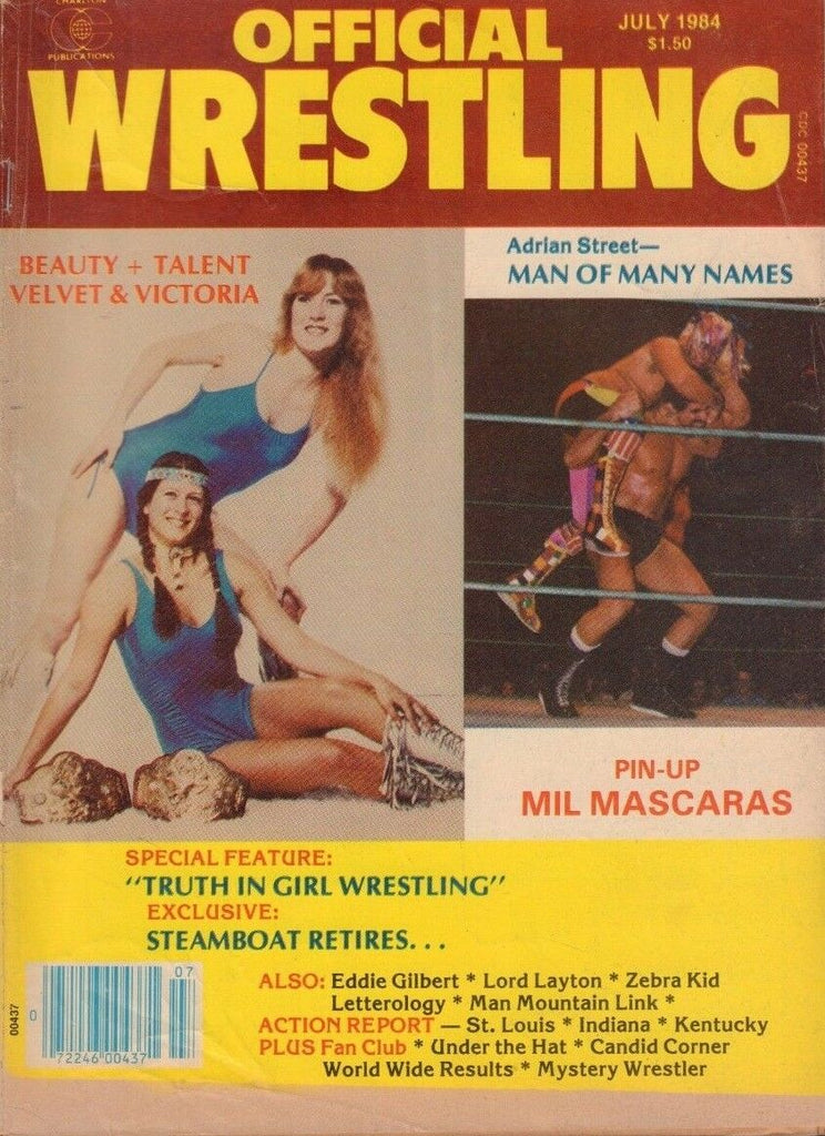 Official Wrestling July 1984 mil Mascaras Velvet & Victoria 010519DBE