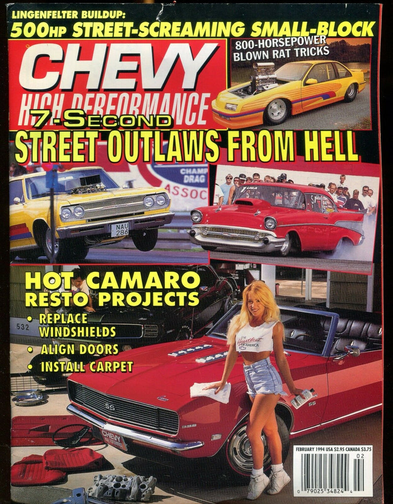 Chevy High-Performance Magazine February 1994 Camaro EX No ML 021717jhe