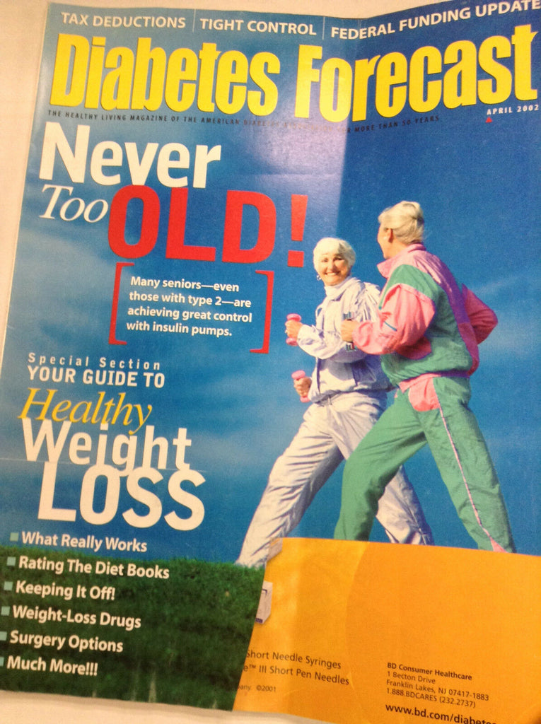 Diabetes Forecast Magazine NEver Too Old Insulin Pumps April 2002 062017nonr