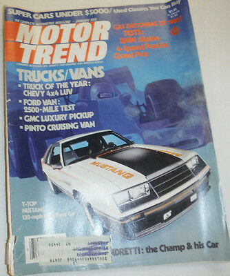Motor Trend Magazine Gas Rationing? T-Top Mustang January 1979 123014R2