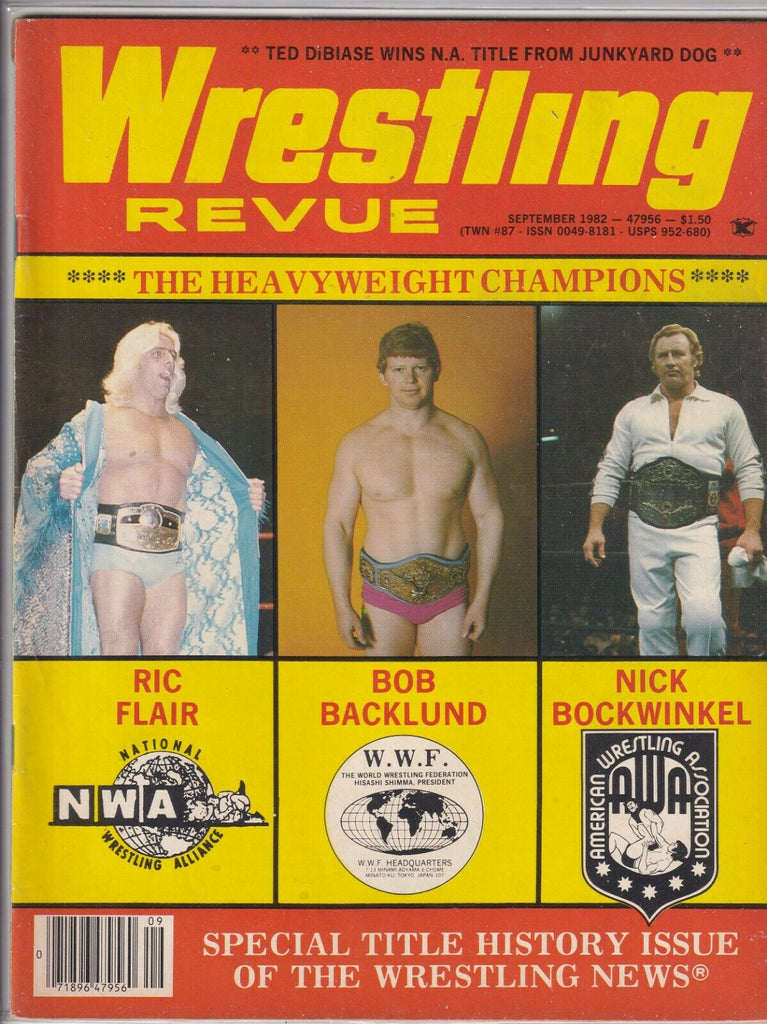 Wrestling Revue Magazine Ric Flair Bob Backlund September 1982 061019nonr