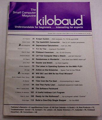 Kilobaud Microcomputing Magazine Depeciation Calculations October 1978 112014R