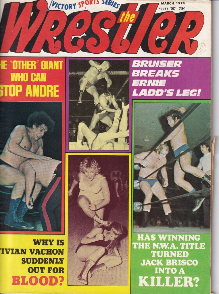 The Wrestler Magazine Andre The Giant Vivian Vachon March 1974 022619nonr