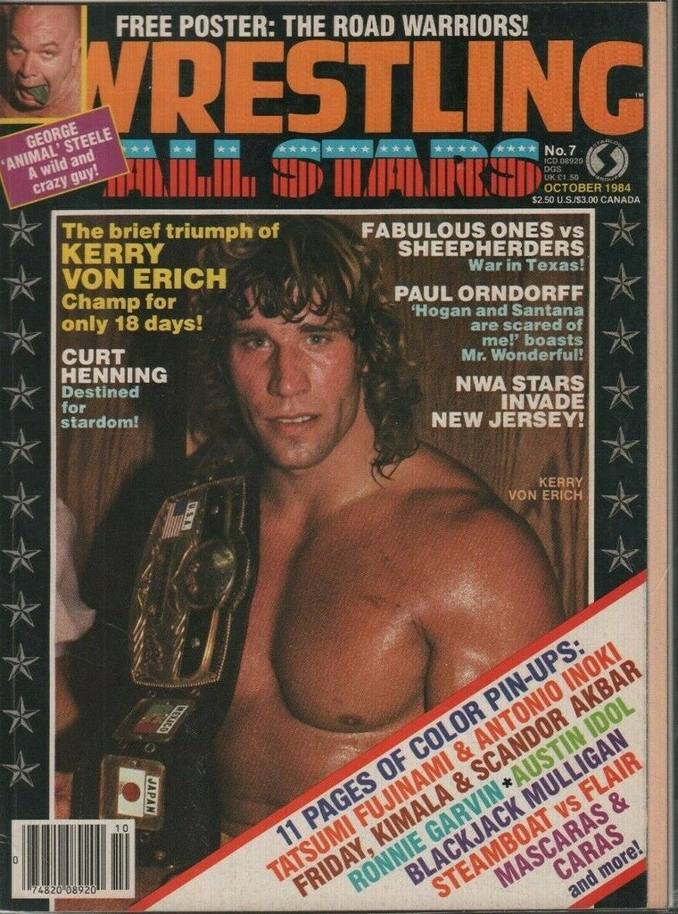 Wrestling All Stars #7 October 1984 Kerry Von Erich George Steele 050619DBE2