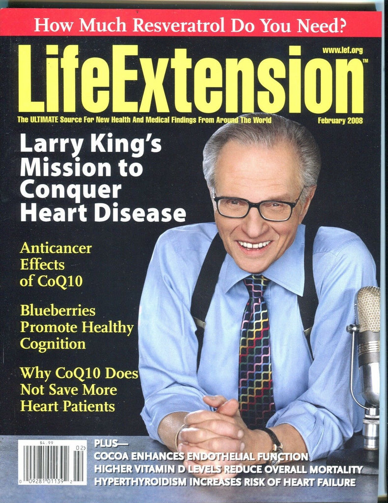 Life Extension Magazine February 2008 Larry King EX No ML 050817nonjhe