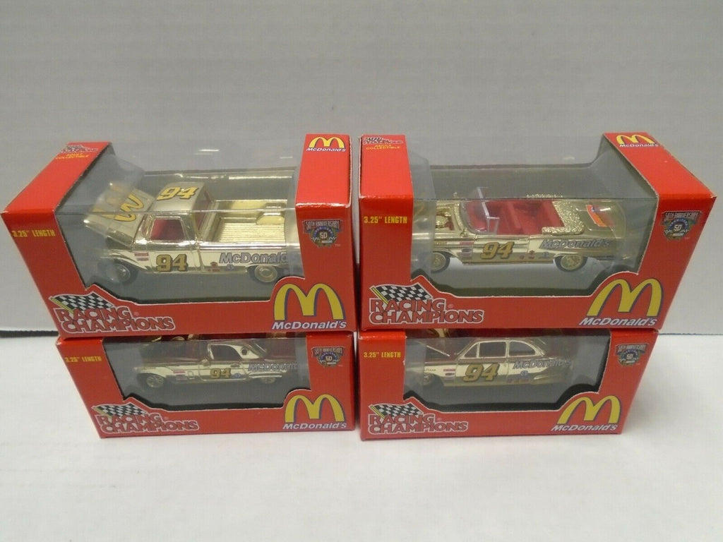 Bill Elliott #94 Gold McDonald's 1:64 Die Cast Set of 4 Cars 062719AMCAR3