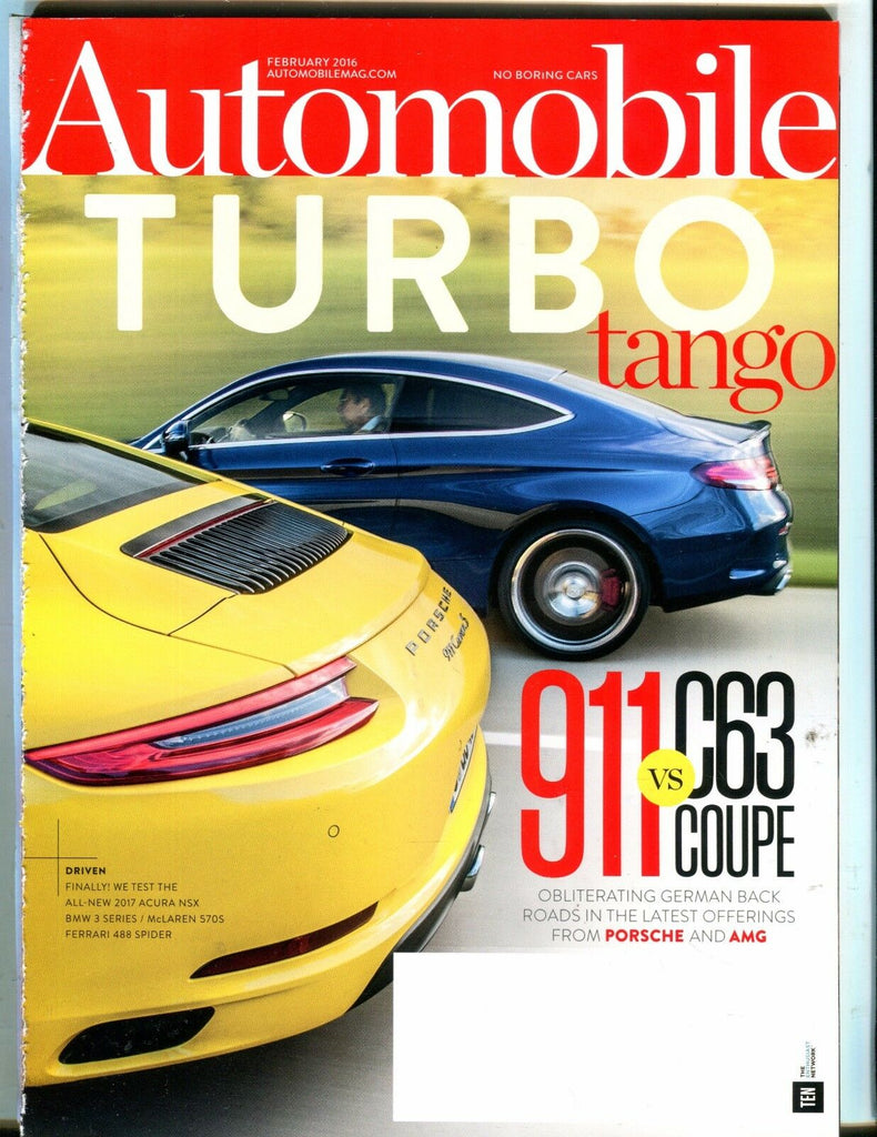 Automobile Magazine February 2016 911 vs. C63 EX No ML 050617nonjhe