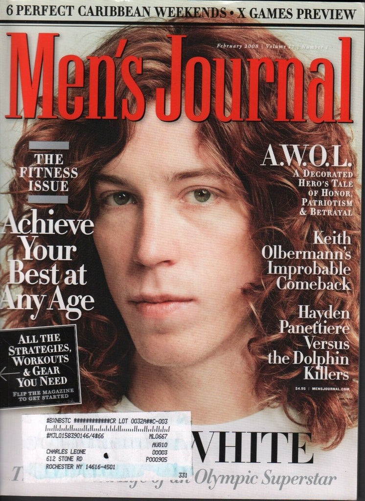 Men's Journal February 2008 Shaun White w/ML 072117nonDBE4
