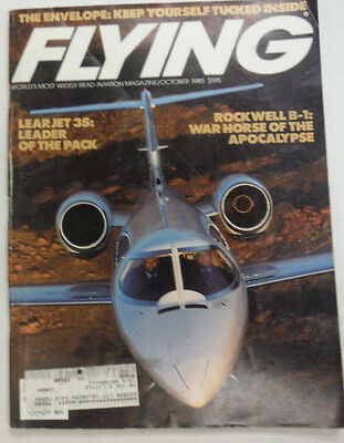 Flying Magazine Learjet 35 Rockwell B-1 October 1985 FAL 053015R