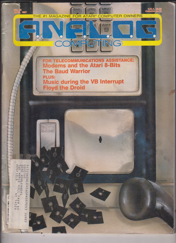 Analog Computing Atari Mag Modems & 8 Bits April 1987 010320nonr