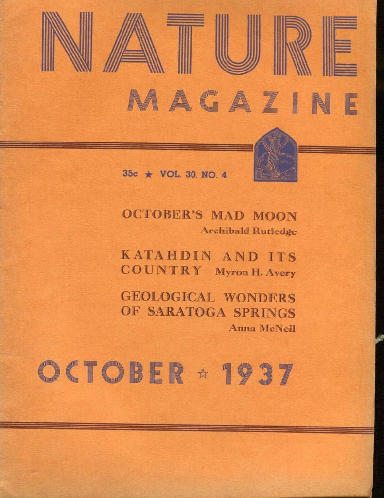 Nature Magazine October 1937 October's Mad Moon VG No ML 020617jhe