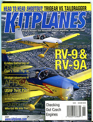 Kitplanes Magazine November 2002 Test Fly RV-9 & RV-9A EX 021816jhe
