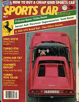 Sports Car Graphic Magazine Fall 1979 1980 Vette Turbo 900 Saab GD 070916jhe