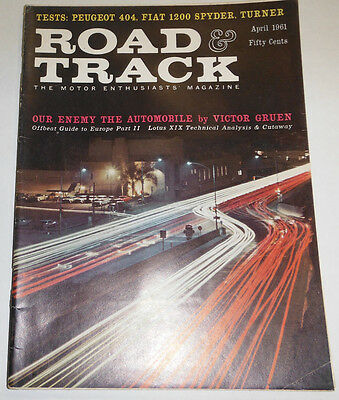 Road & Track Magazine Guide To Europe Part II Lotus XIX April 1961 NO ML 091214R