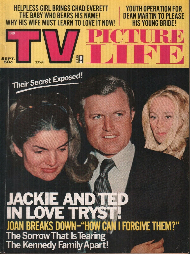TV Picture Life September 1972 Jackie Ted Joan Kennedy 070119AME