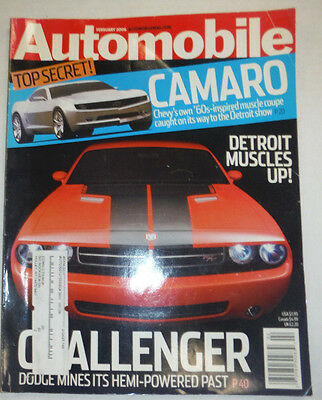 Automobile Magazine Chevy Challenger & Detroit Muscles Up February 2006 020615R