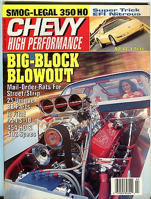 Chevy High Performance Magazine February 1992 Big-Block Blowout EX 010816jhe